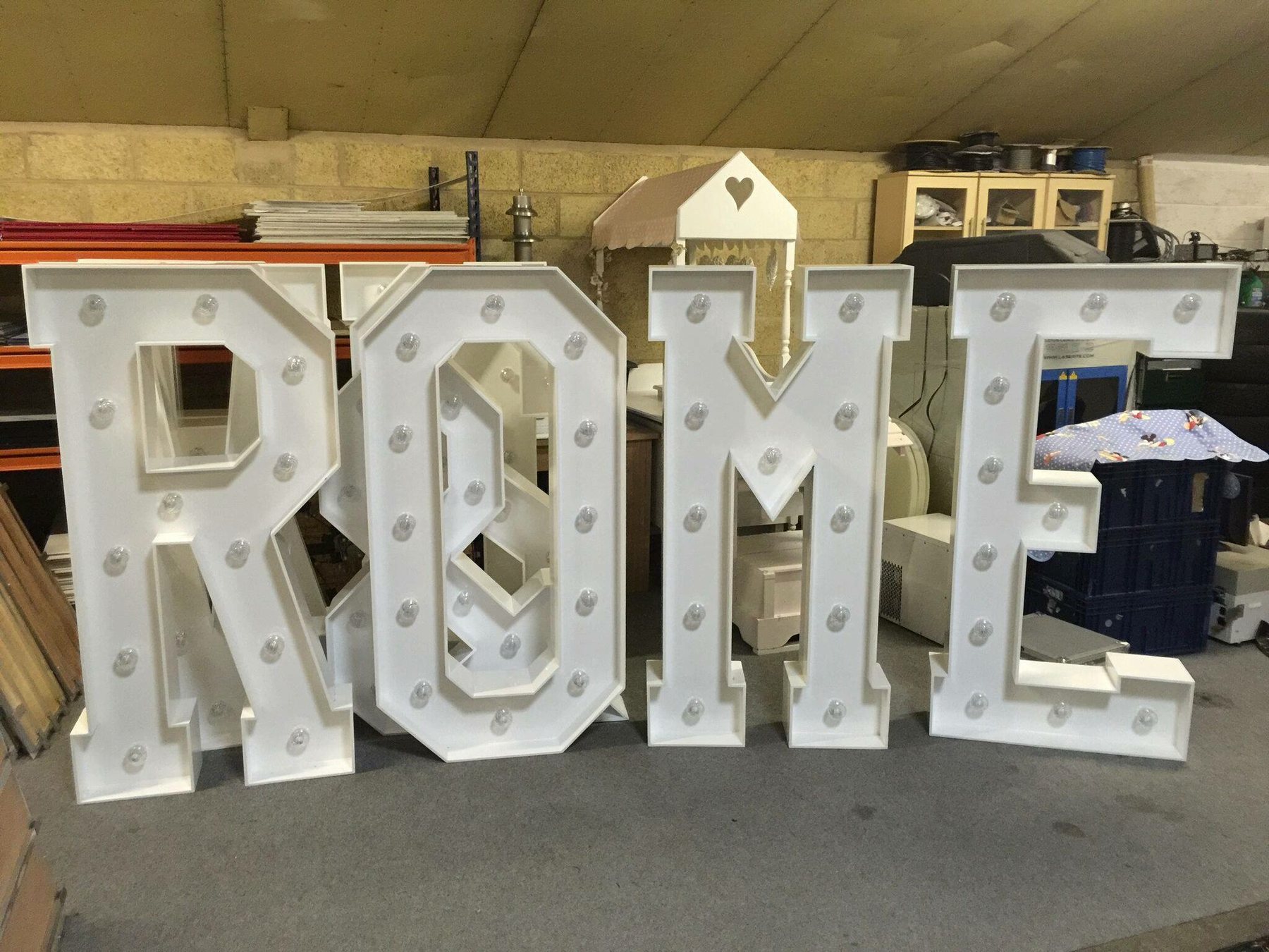 ROME illuminated letters